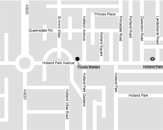 Fouzia Madani, 176 Holland Park Avenue, London W11 4UH